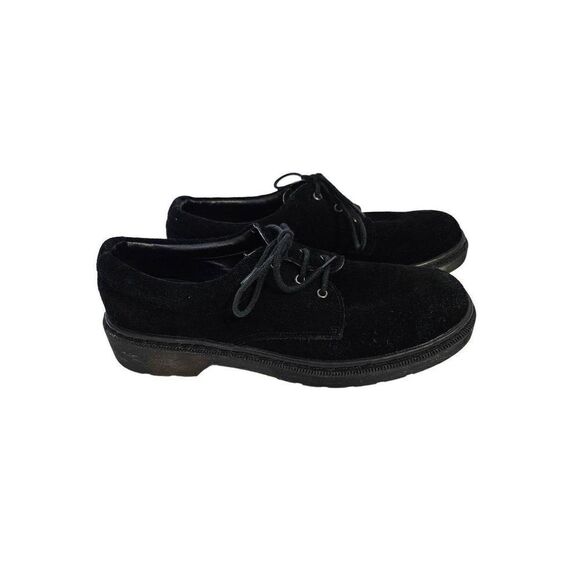 Topshop black suede tie up oxford/derby shoes. Size 40. - Picture 1 of 6
